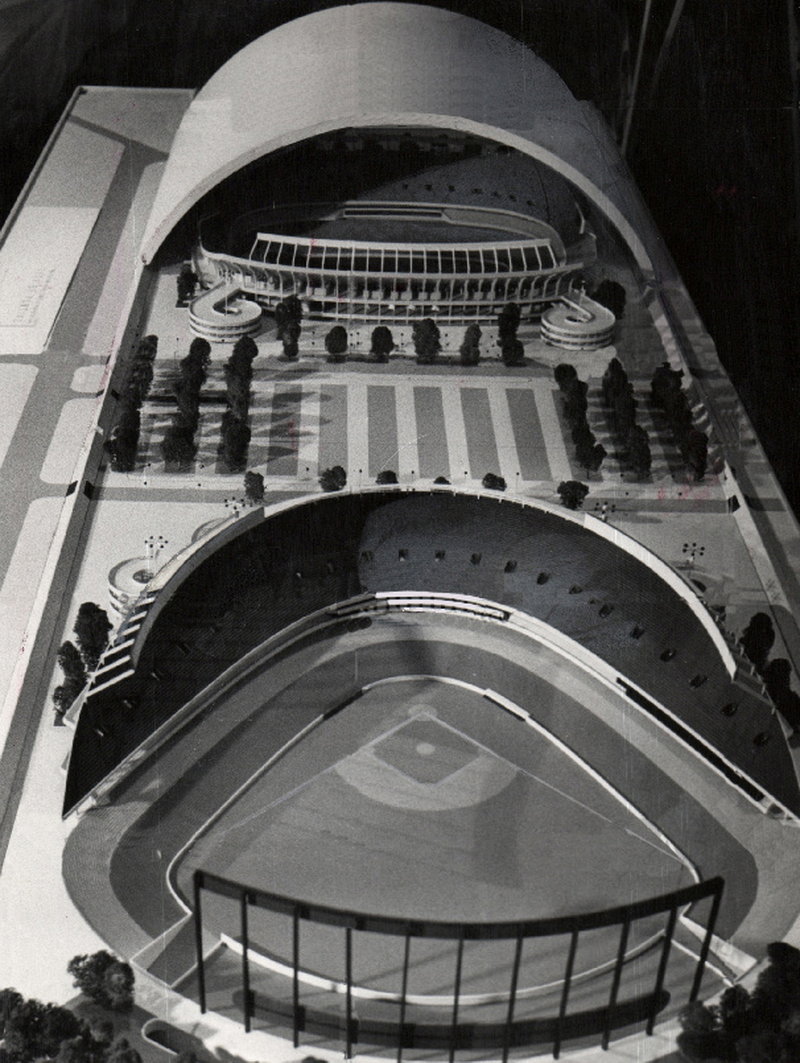 Unbuilt Sports Stadiums - Twin Stadium Pontiac Rendering